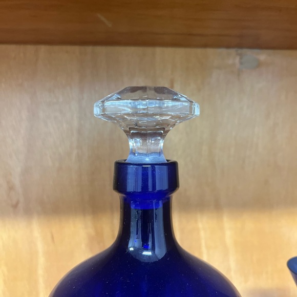 Vibrant Blue Glass Decanter Set with Glasses - Picture 3 of 6